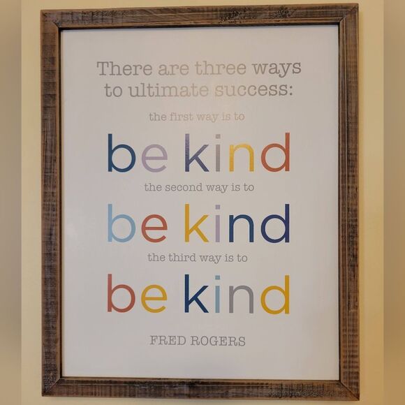 Source Unknown Other - Fred Rogers "Be Kind" Art Print - Multicolor Mister Rogers